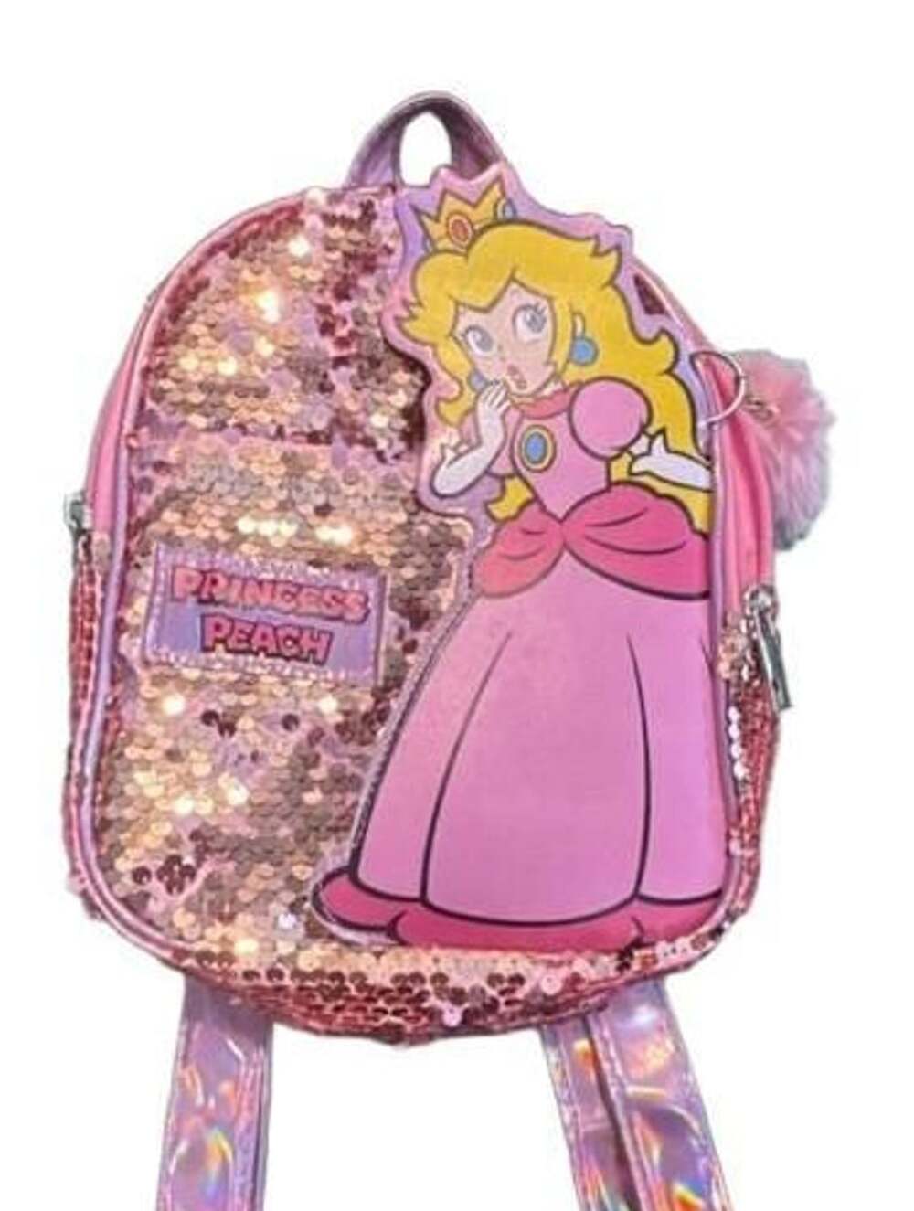 Nintendo Super Mario Princess Peach Mini Sequin Backpack